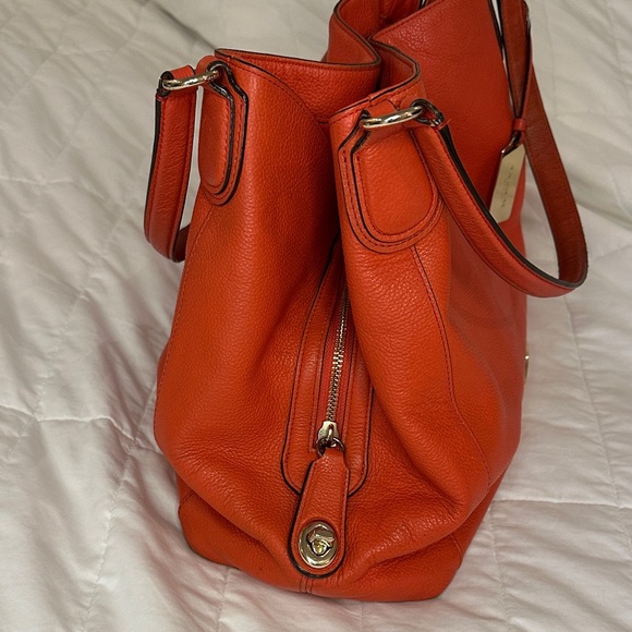 Coach Vibrant Orange Edie Leather Shoulder Bag - Picture 4 of 16